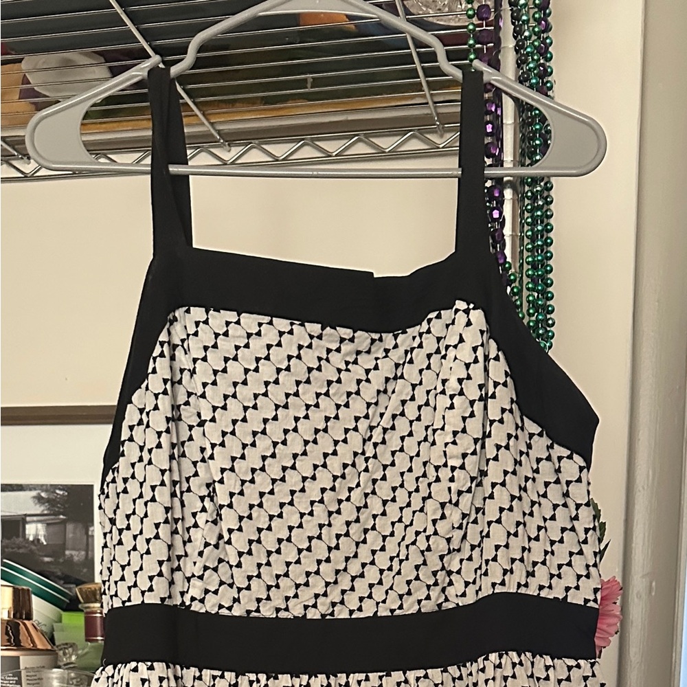 Lane Bryant black and white maxi dress.  Size 14 petite